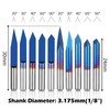 Genmitsu 10 Pcs 1/8'' Shank CNC Router Bits Set, Flat