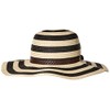 Sunlily Roll-N-Go Sun Hat, Black/Tan Stripe, One Size
