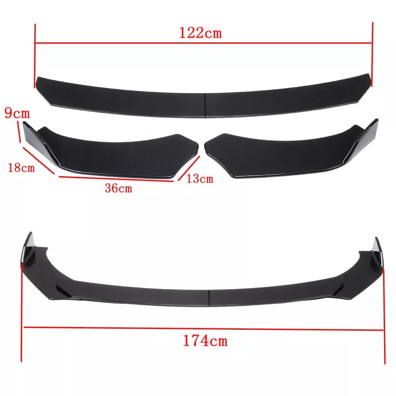 ZTT FRONT BUMPER LIP FITS MAZDA MX-5 MIATA 2016-2021 GLOSS