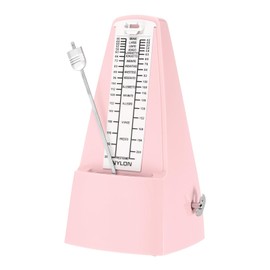 sourcing map Mechanical Metronome,High Accuracy Musical Timer with Metal Movement Universal Metronome for Piano Guitar Violin Ukulele Player,Pink