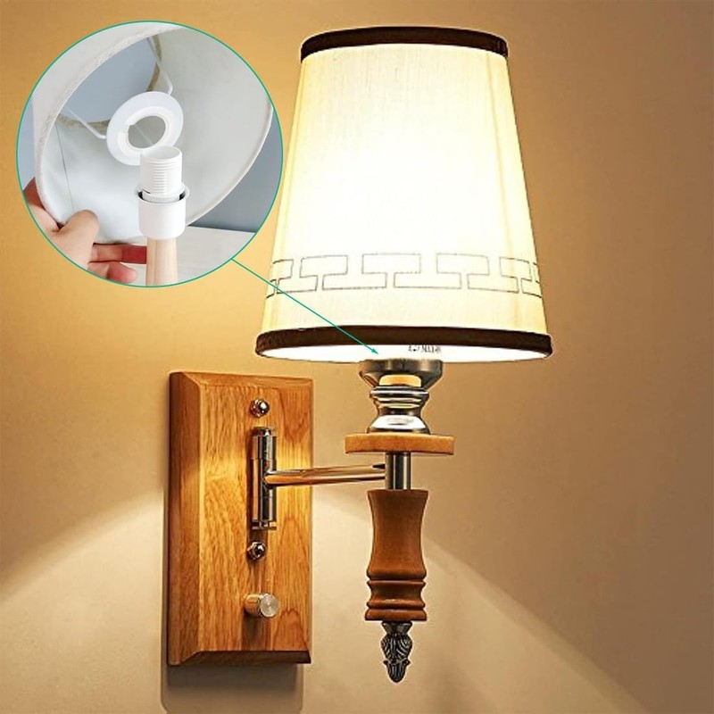 9 Pack E27 to E14 Lampshade Reducer Ring, Light Shade