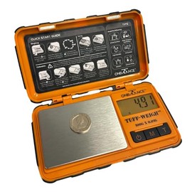 Tuff Weigh Digital Pocket Scale, 100g x 0.01g Precision, Mini Professional Jewellery Scale (Orange)
