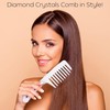 BABA - 2 Piece Diamond Crystal Wide Tooth Detangler Comb