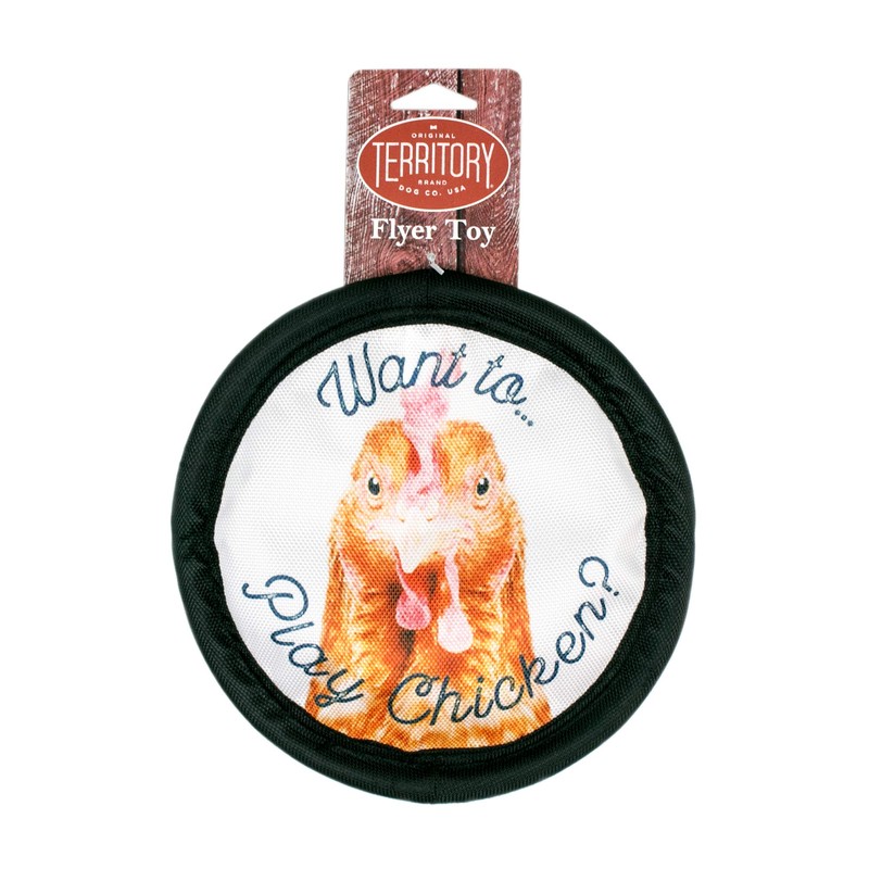 Territory Flying Chicken Dog Toy, 9" Fetch Catch Interactive Training