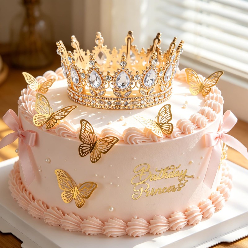 SJUNJIE 37 Pezzi Topper per Torta Corona Topper per Torta