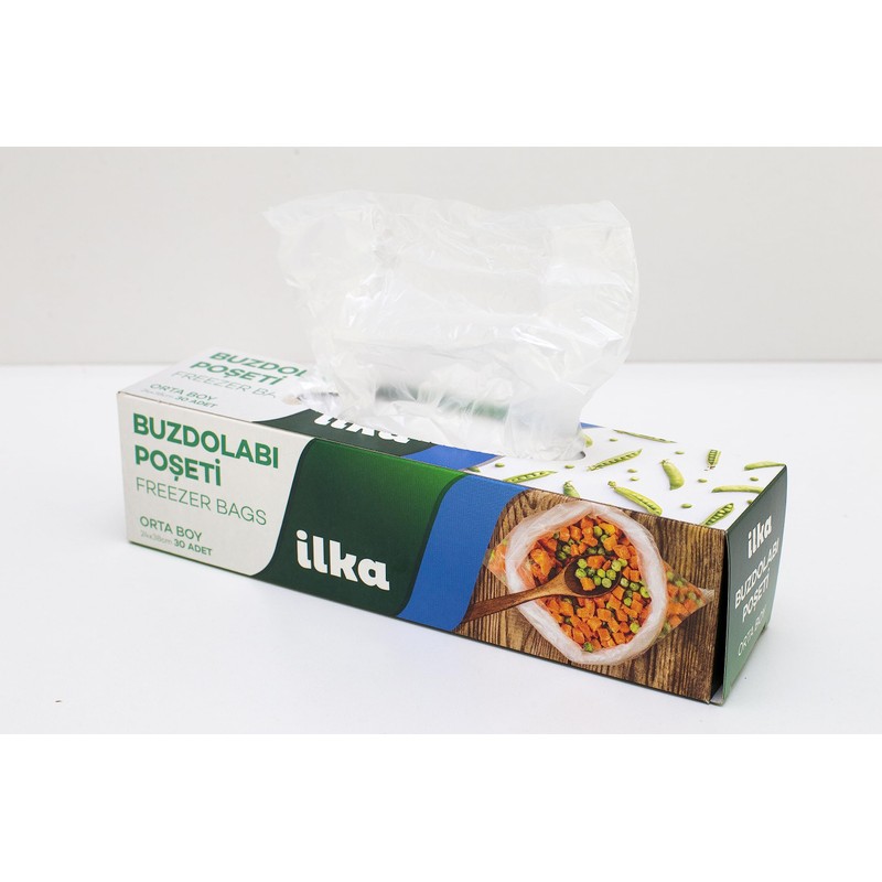İlka Freezer Bags Medium Size 30 Count 9,45 x 14,97