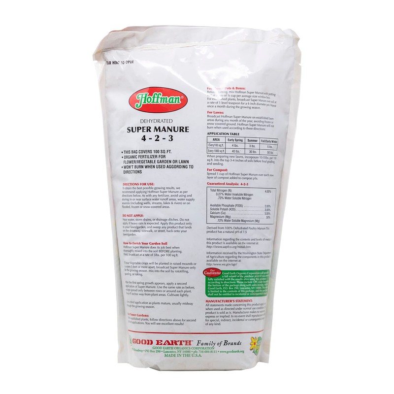 Hoffman 20505 Dehydrated Super Manure 4-2-3, 5 Pounds