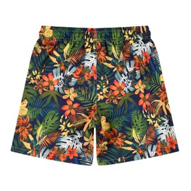 MADHERO Mens Swim Trunks Vintage Floral Quick Dry Beach Shorts Bathing Suit with Mesh Lining Colorful Vintage Floral Size L