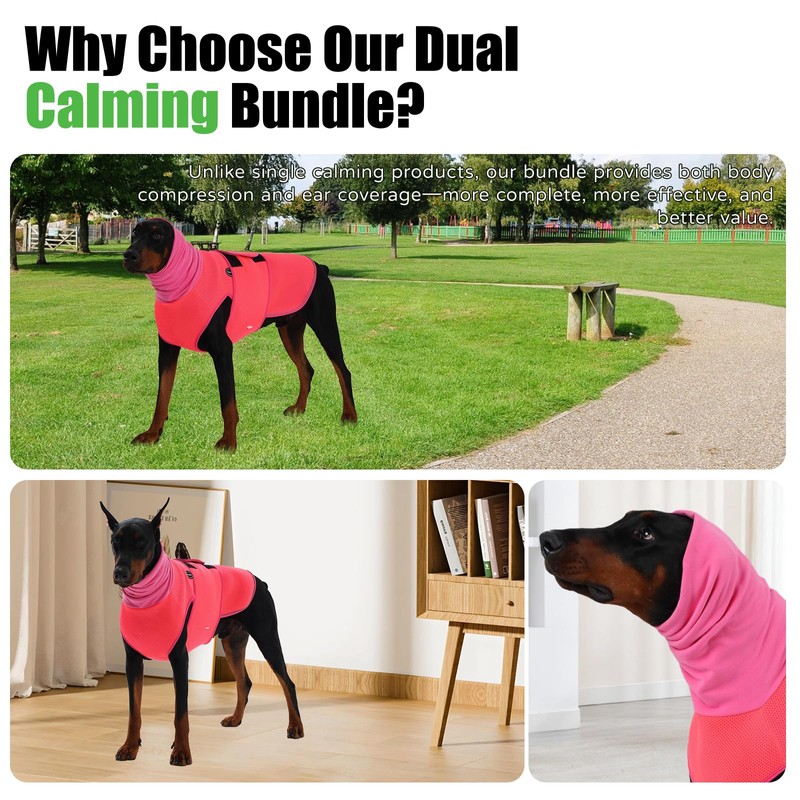 Spajoy Dog Anxiety Vest with Hood, Soft Thunder Jacket for