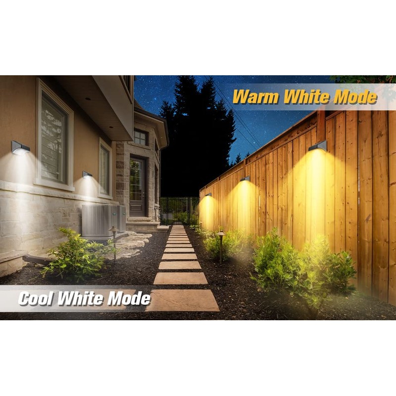 Bridika Solar Fence Lights, Fence Lights Fence Solar Lights Outdoor