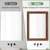 Elitekwell Mirror Frame Border 32FT Bathroom Wood Grain Wallpapers Decorative