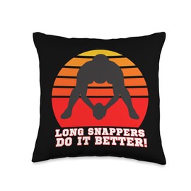Long Snapper Shirt For Men, Long Snappers, Long Snap Shirt Throw Pillow