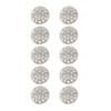 Jerler 10 Pcs Sliver Rhinestone Buttons Crystal Embellishments Sew on