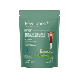 Revolution REVOLUTION TEA? Mexican Hibiscus, Mango & Moringa Fruit Tea [THE ORIGINAL] C Premium Full Leaf C Biodegradable Infuser Bags C Flavored Fruit Tea C Naturally Caffeine Free C 50 Bags