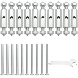CTRICALVER 118 Type Switch Box Repair Tool (10 Sets), Switch Socket Repair Cassette Screws Rod Set, Adjustable Length Switch Box Repair Screw Rod with a Wrench (Metal Type)