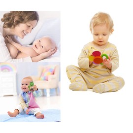 fiouni Baby Toys 0-6 Months Infant Toys 6-12 months Baby's First Rattles Teething Toys for Baby Girls (Pink for Girls)