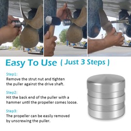 USSKYBOY Prop Puller for Inboard Boats, Prop Knocker, Propeller Removal Tool, fit for 1" or 1 1/8" Propeller Shafts