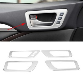 Senzeal Inner Door Handle Bowl Trim Panel Cover for Toyota Highlander 2015 2016 2017 2018 2019 ABS 4PCS (High Configuration)