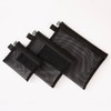 Romally mesh pouch set, 3 pieces, black / 로멀리 메쉬 망사 파우치 세트, 3개, 블랙