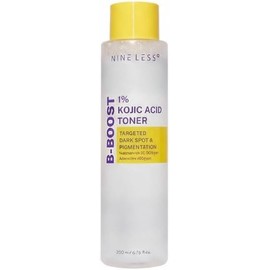 NINELESS-B-Boost 1% Kojic Acid Toner 200Ml Tónico Facial Iluminador con Ácido Kójico al 1% Reduce Manchas Oscuras, Unifica el Tono y Aporta Luminosidad Fórmula Coreana Avanzada