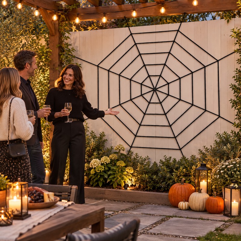 150/250cm Giant Stretchy Spider Web Halloween Cobweb, Black White Spider