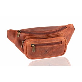 MATADOR Men's Real Leather Festival Waist Bag Men's Bum Bag Leisure Bag Leather Antique Brown Travel Bag Women's Belt Bags, antique brown
