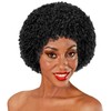 Black 70S Disco Wig 70S Fancy Dress Costume Accessory Retro