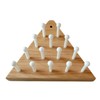 Solid Oak Wooden Peg Game Tricky Triangle, Classic Wooden Brain