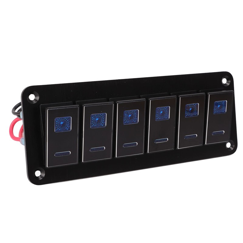 Marine Switch Panel, ON Off Toggle Switch Panel, 6 Gang