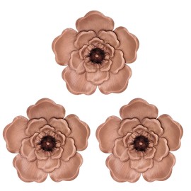 Metal Flower Wall Decor Multiple Layer Wall Art Decoratin for Home Living Room Outdoor Garden Porch Patio (Rose Gold)