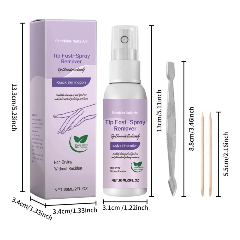 B The Nail Glue Removeer Elimina El Pegamento Sin D