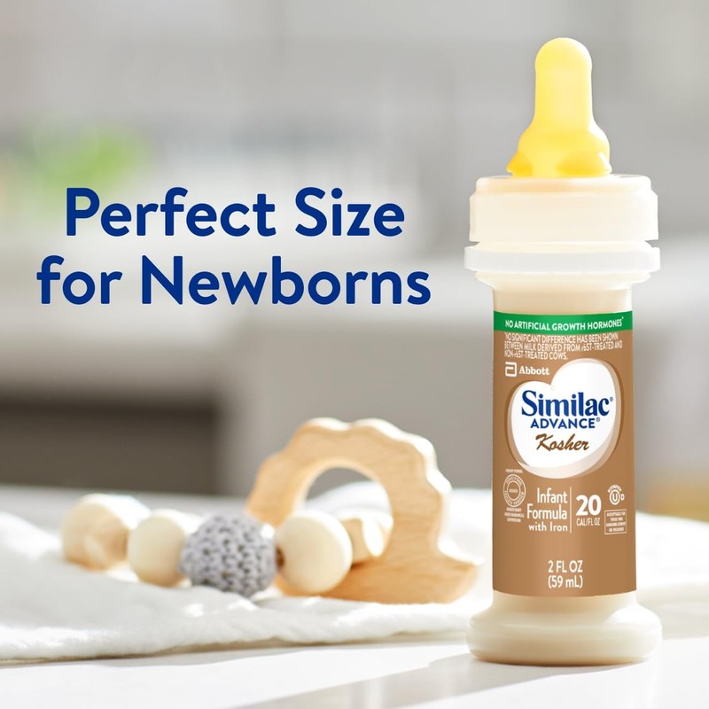 Similac Advance Kosher Infant Formula, Ready-to-Feed Baby Formula, 4-fl-oz Bottle,