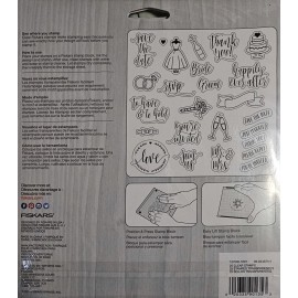 Fiskars 2 Fiskars Lia Griffith 25 Clear Stamp Sets Wedding Day Bride Groom 2017 New