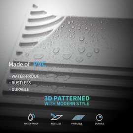 Art3dwallpanels PVC 3D Wall Panel for Interior Wall Décor, 19.7" x 19.7" Wall Decor PVC 3D Wall Panels, 3D Textured Wall Panels, Pack of 12 Tiles, White