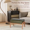 ACONUP Modern Ottoman Foot Stool, Faux Leather Accent Sofa Footrest