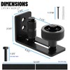 Dreamxiang Sliding Barn Door Floor Guide, Wall Mount Stay Roller