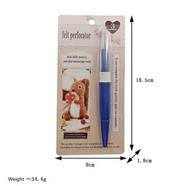 Wool Felting Tool, Portable Pen Style Felting Needle Tool with 3 Needles, Wool Felt Needle Tools for DIY Patchwork Craft (Blue)