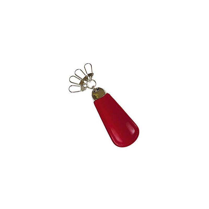 Saint Mode Cordovan Keychain with Shoehorn, red