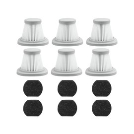 Nispira HEPA Filter Replacement Compatible with Xiaomi Deerma DX118C DX128C Handheld Portable Vacuum Cleaner, 6 Packs