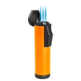 Visol Hades Butane Torch Triple Flame Refillable Gas Lighter, Built in Holder, and Adjustable Flame Lighter (Shipped Without Butane)