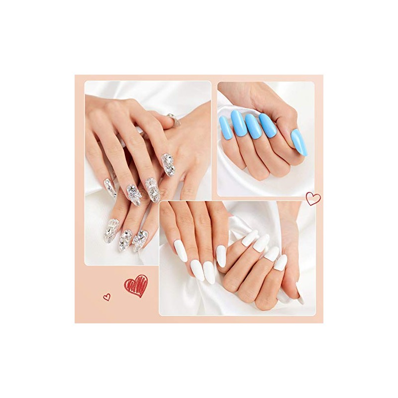 Full Cover Acrylic False Nail Tips, 500PCS Fake Nail Shape