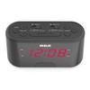 RC551 Digital Clock Radio, Black; Dual Wake Alarm, Sleep Timer,