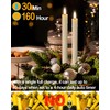 Gmnee 9.6" Rechargeable Flameless Taper Candles with Remote, Timer, Dimmer,