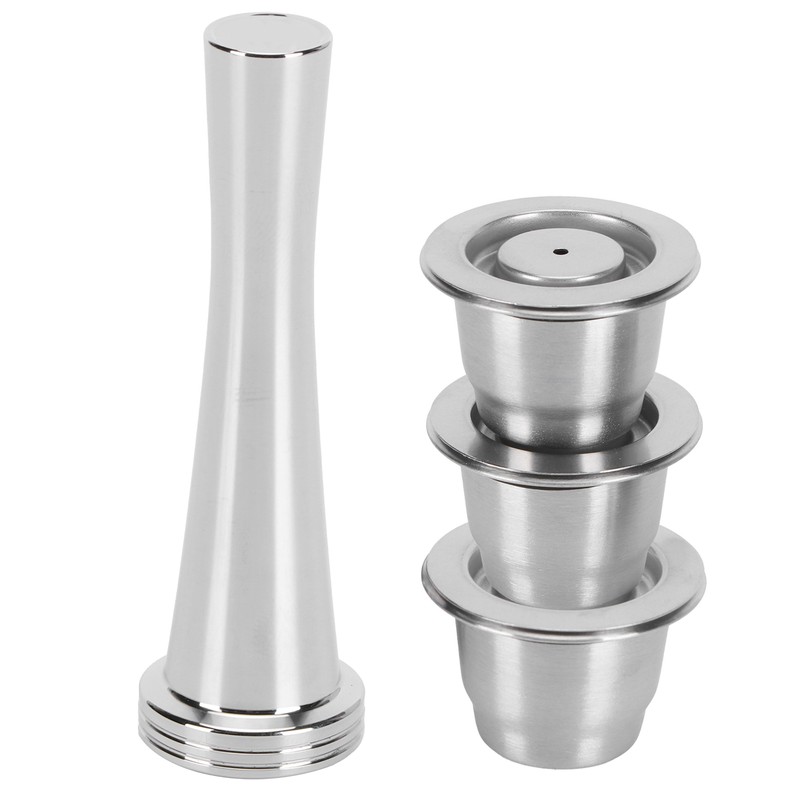 Coffee Capsule Set Stainless Steel Reusable Refillable Capsule Fit for