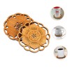 iplusmile 1set Thickened Bamboo Lotus Shape Creative Home Decor Protects