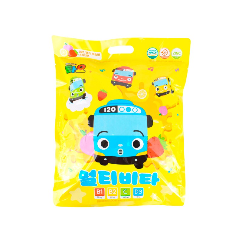 Tayo the Little Bus Multivita 1000 tablets Lemon Strawberry Peach