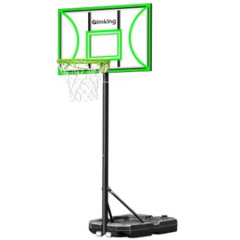 Aimking Basketball Hoop Outdoor with Adjustable 3-9FT Height, Portable Basketball Hoops & Goals for Kids/Teenagers/Youth in Backyard/Driveway/Indoor, Pool Basketball Hoop for Summer (Chartreuse)