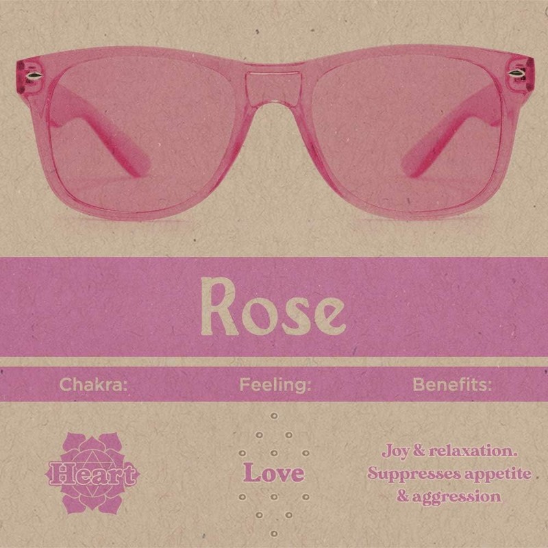 PURPLE CANYON Rose Color Therapy Glasses for Chakra Healing, Chromotherapy,