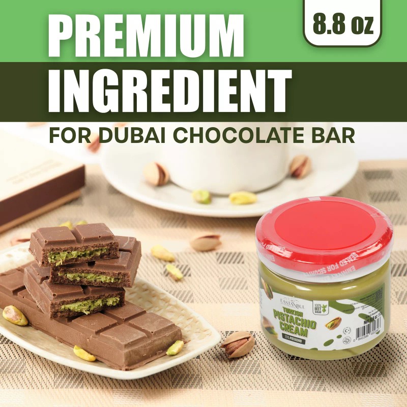 Eastanbul Pistachio Cream, 8.8oz, Pistachio Butter, Turkish Pistachio Cream