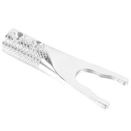 KOMBIUDA Silver Plated Speaker Y Plugs U Shaped Audio Screw Fork Connector Premium Speaker Cable Wire Adapter for Reliable Connections High Temperature Resistant